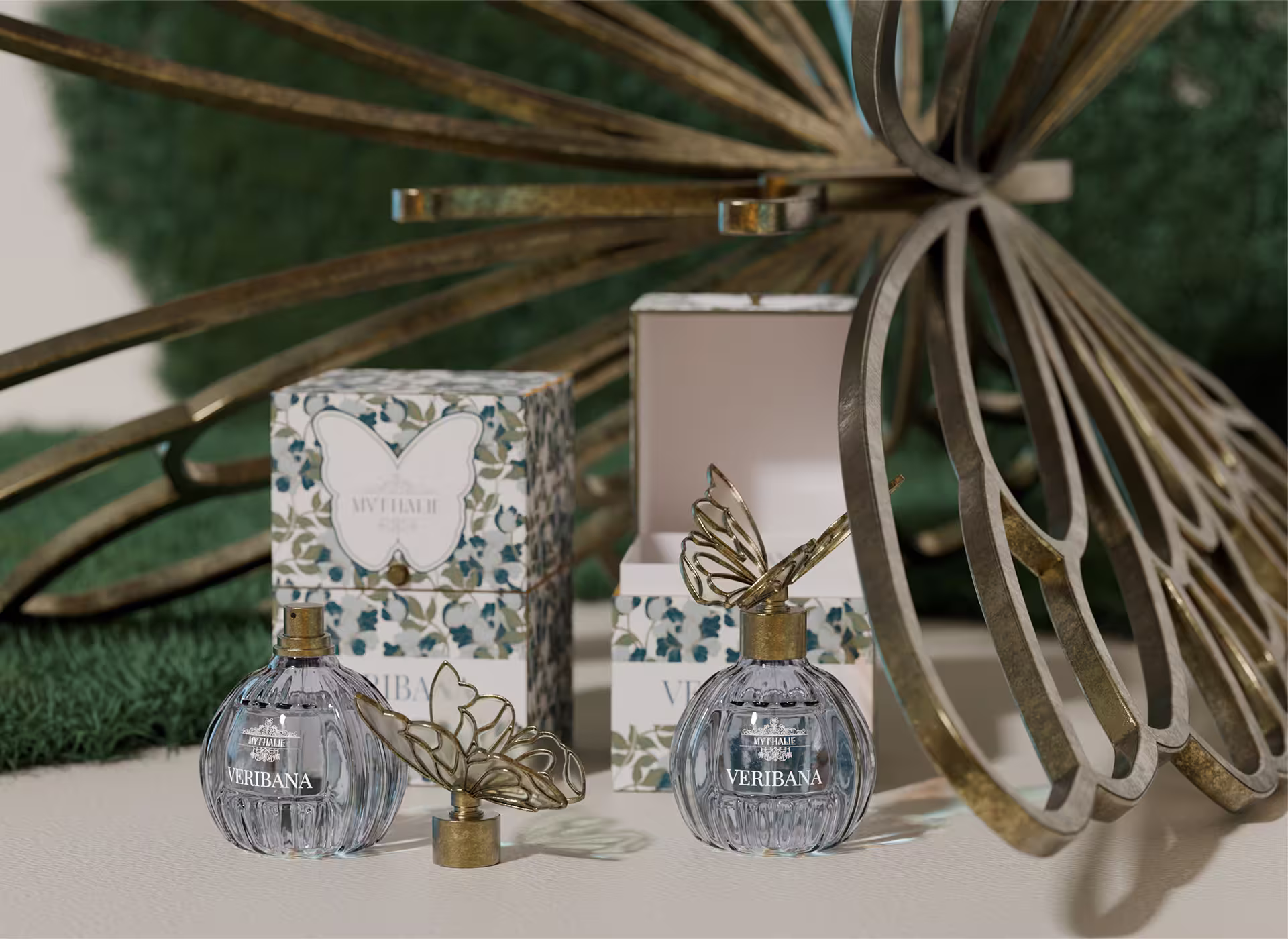VERBENA Haute Parfumerie Flacon with Gold Butterfly Stopper