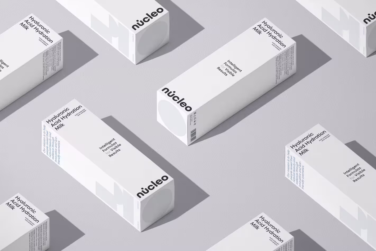 NÚCLEO Hyaluronic Acid Isometric Packaging Matrix with Studio Shadows